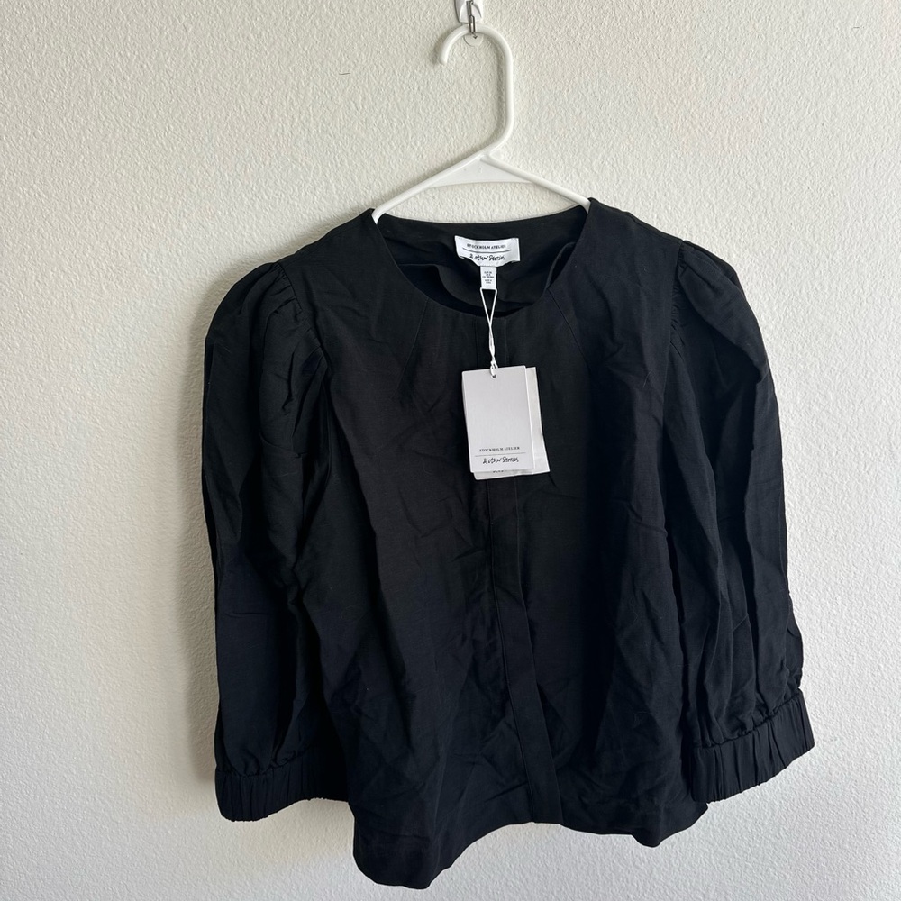 & Other Stories Black Structured Top